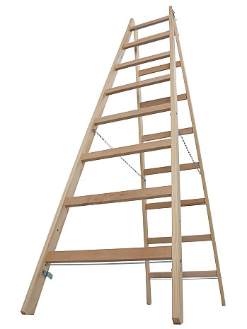 KRAUSE STABILO drabina drewniana dwustronna ze szczeblami 2x8